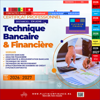 Formation Haut Cadre – CERTIFICAT PROFESSIONNEL – Techniques bancaires et financière