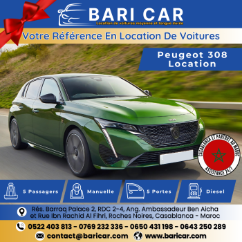 Location PEUGEOT 308 - Modèle 2024